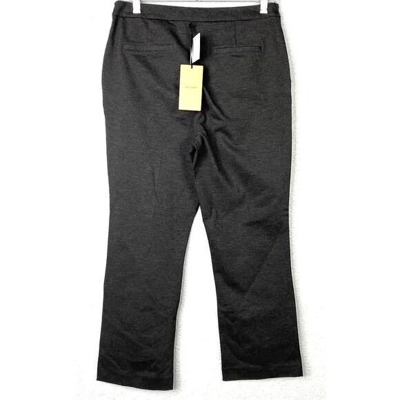 Halogen Stretch Flat Front Side Zip Crop Pants Sz Large in Charcoal Heather NWT - Picture 2 of 8